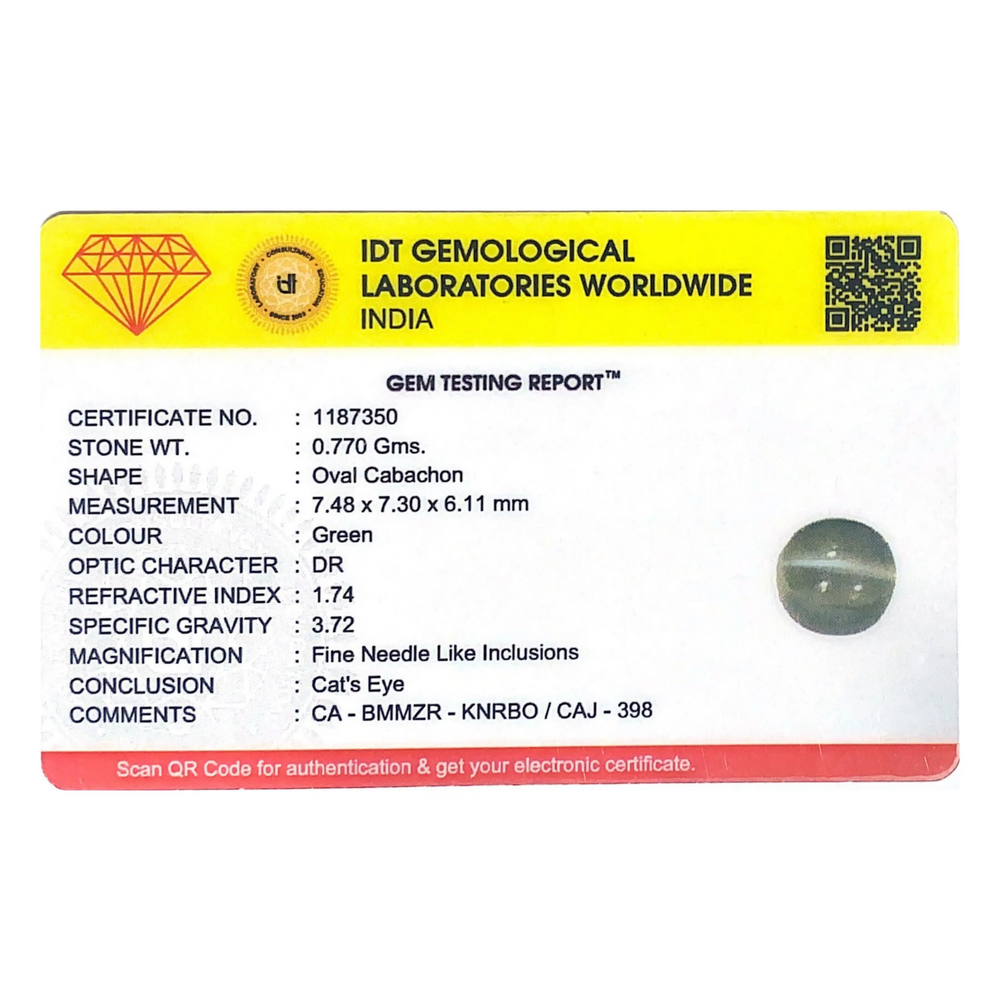 Catseye Chrysoberyl - 3.85 Carat - Pramogh