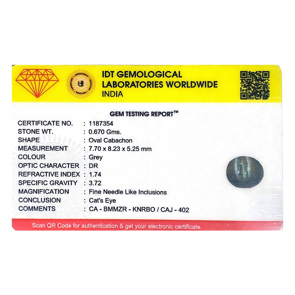 Catseye Chrysoberyl - 3.35 Carat - Pramogh