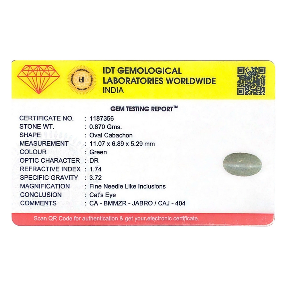 Catseye Chrysoberyl - 4.35 Carat - Pramogh