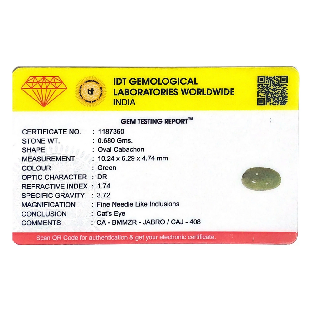 Catseye Chrysoberyl - 3.4 Carat - Pramogh