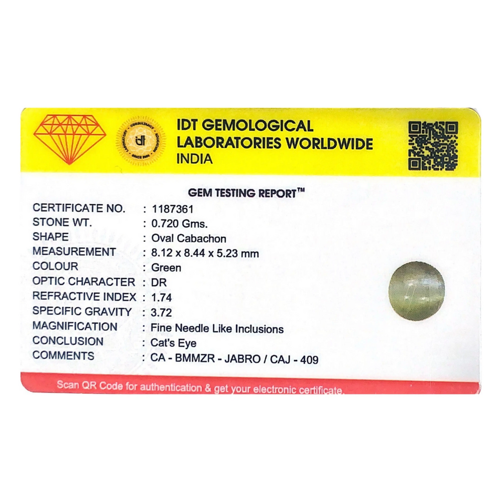 Catseye Chrysoberyl - 3.6 Carat - Pramogh
