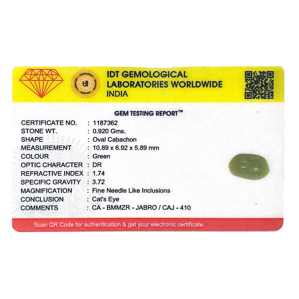 Catseye Chrysoberyl - 4.6 Carat - Pramogh