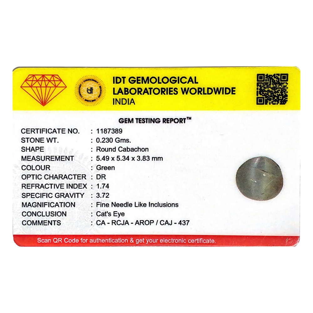 Catseye Chrysoberyl - 1.15 Carat - Pramogh