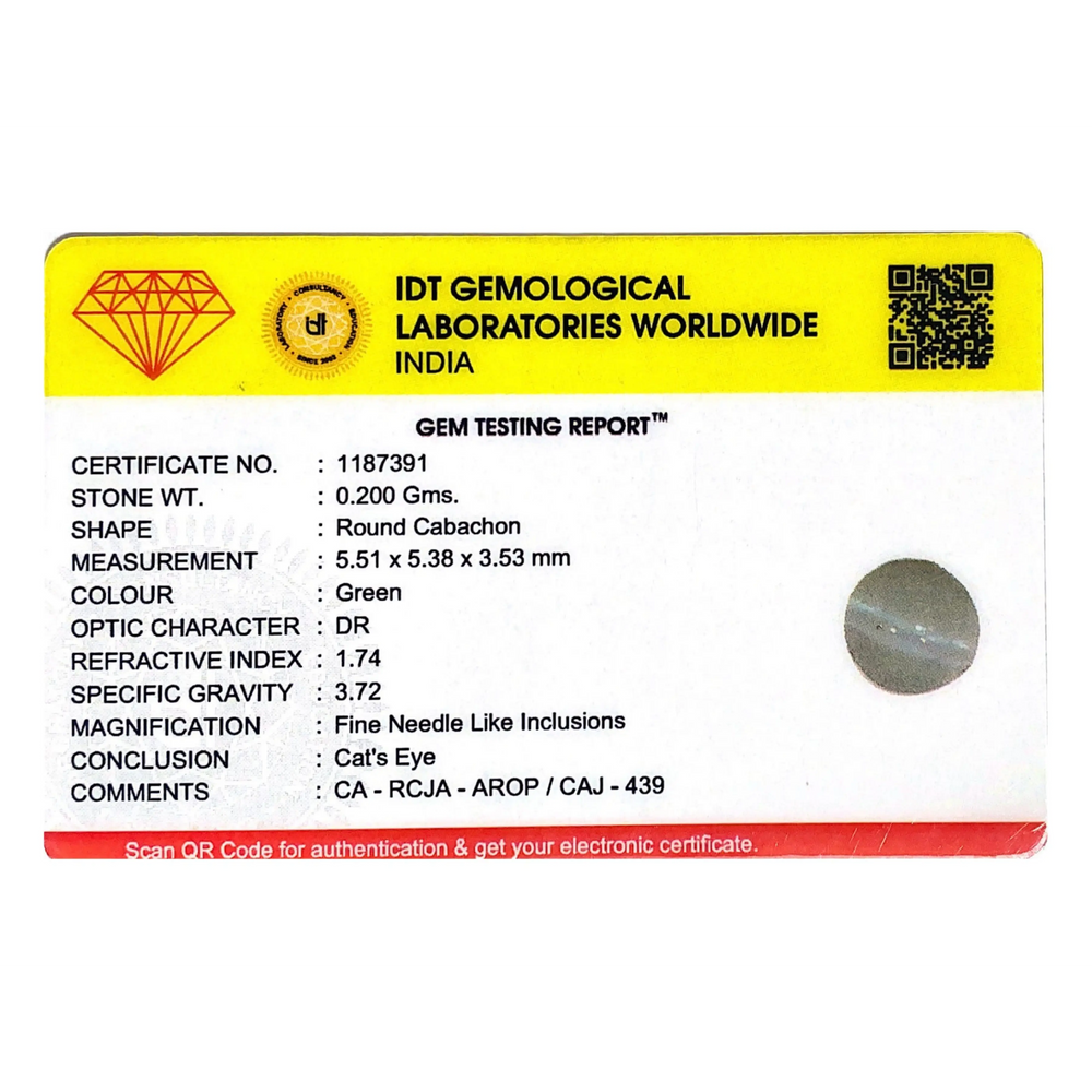Catseye Chrysoberyl - 1 Carat - Pramogh