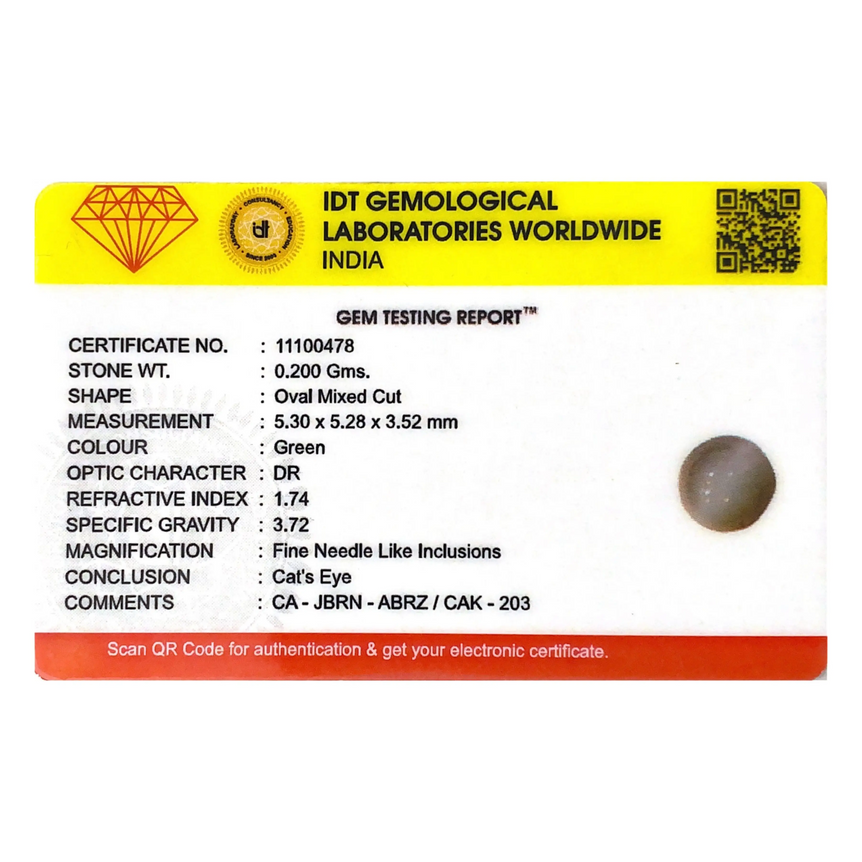 Catseye Chrysoberyl  - 1 Carat