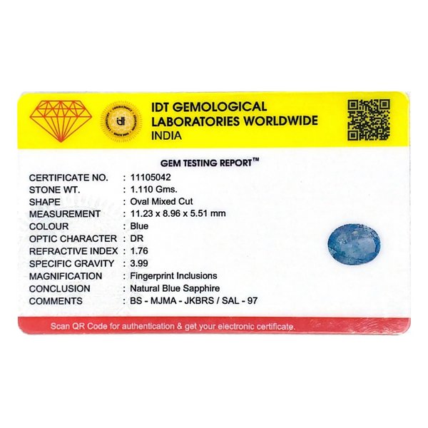 Blue Sapphire - 5.55 Carat