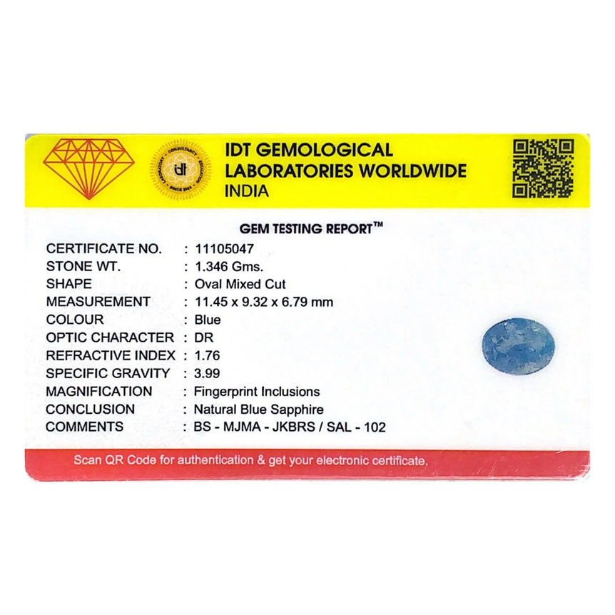 Blue Sapphire - 6.73 Carat
