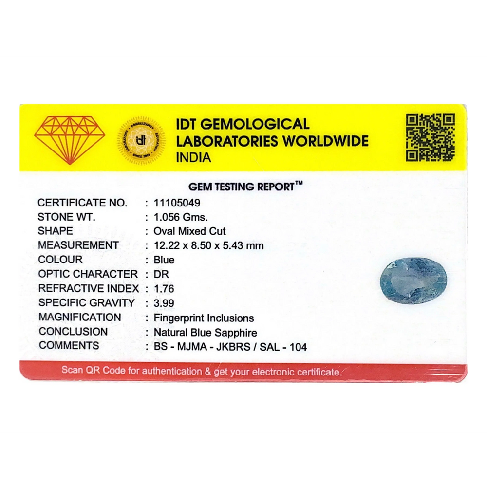 Blue Sapphire - 5.28 Carat