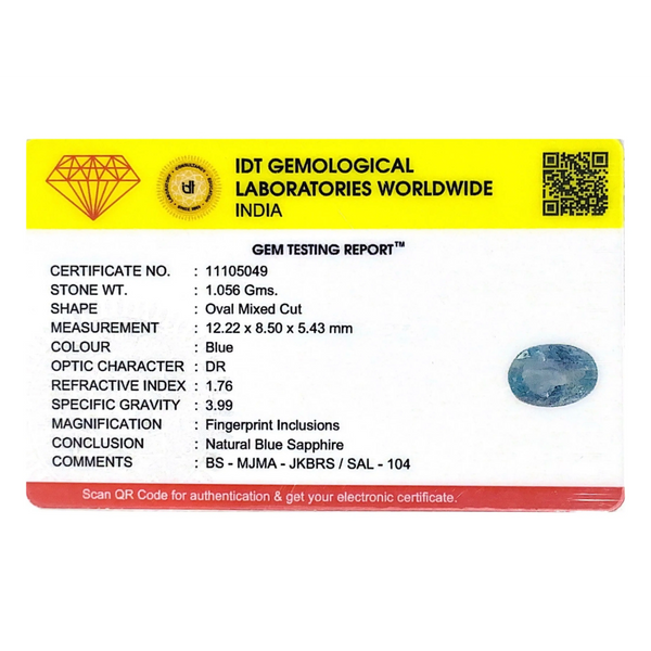 Blue Sapphire - 5.28 Carat