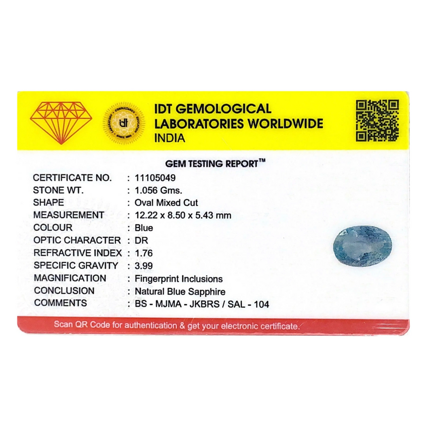 Blue Sapphire - 5.28 Carat