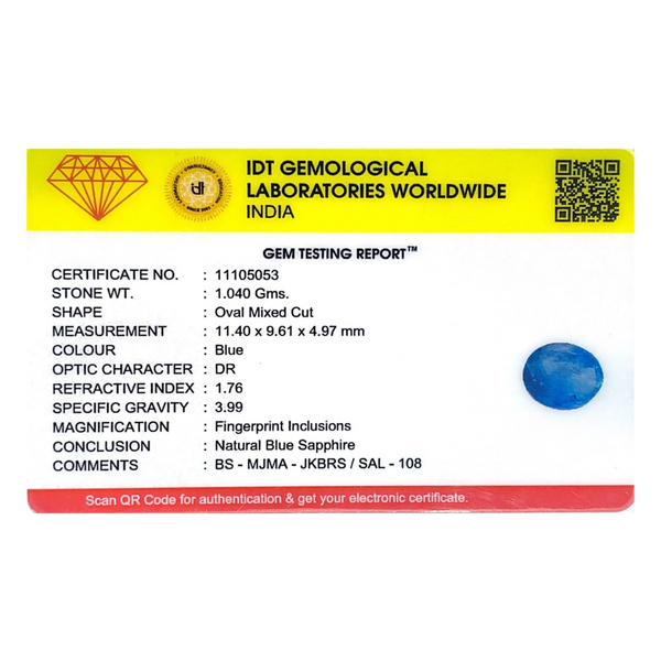 Blue Sapphire - 5.2 Carat