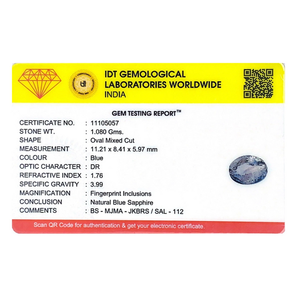 Blue Sapphire - 5.4 Carat