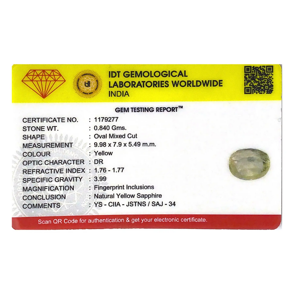 Yellow Sapphire - 4.2 Carat - Pramogh
