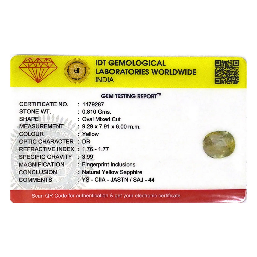Yellow Sapphire - 4.05 Carat - Pramogh