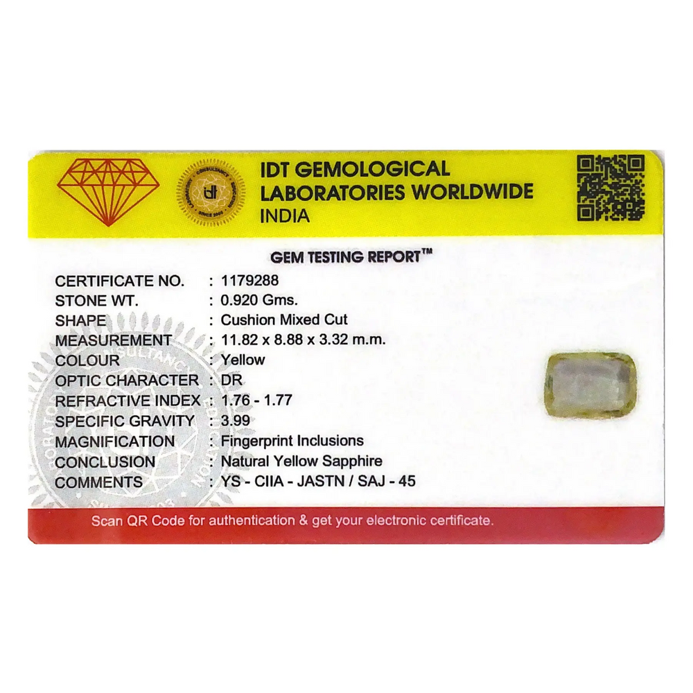 Yellow Sapphire - 4.6 Carat - Pramogh