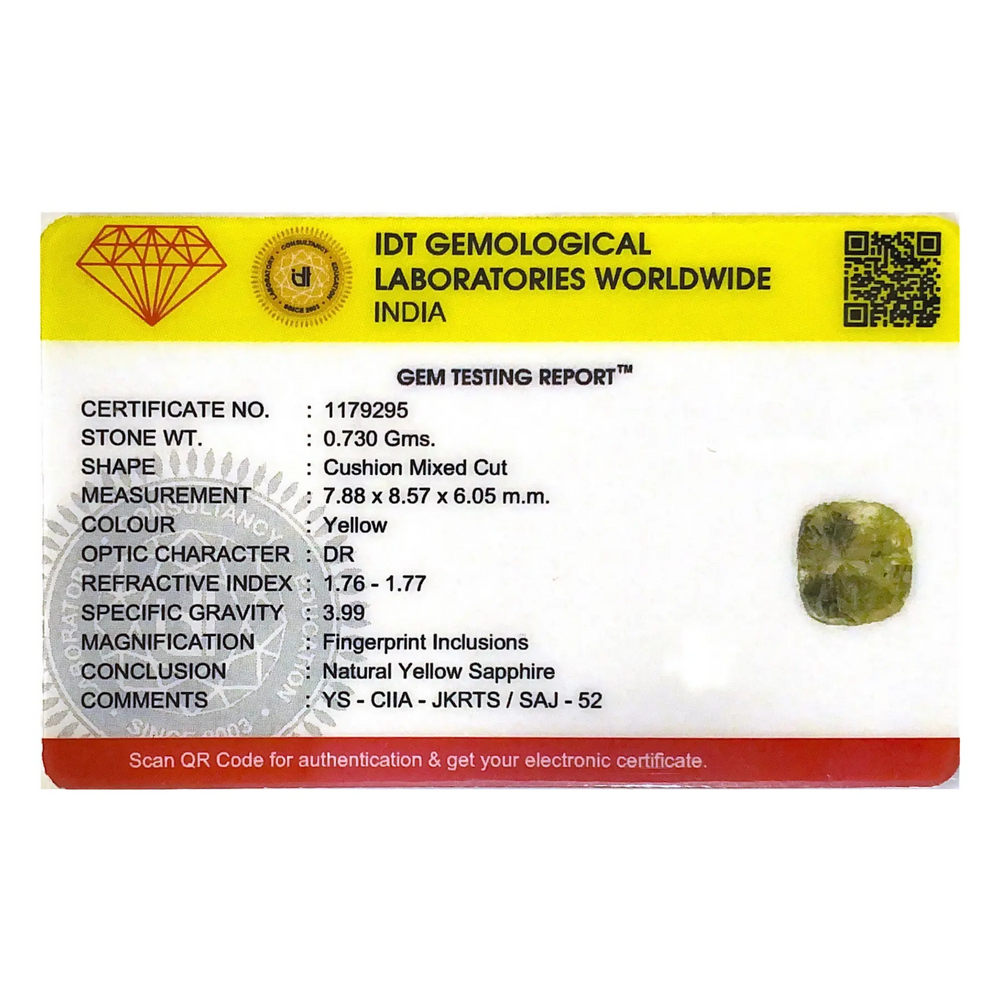 Yellow Sapphire - 3.65 Carat - Pramogh