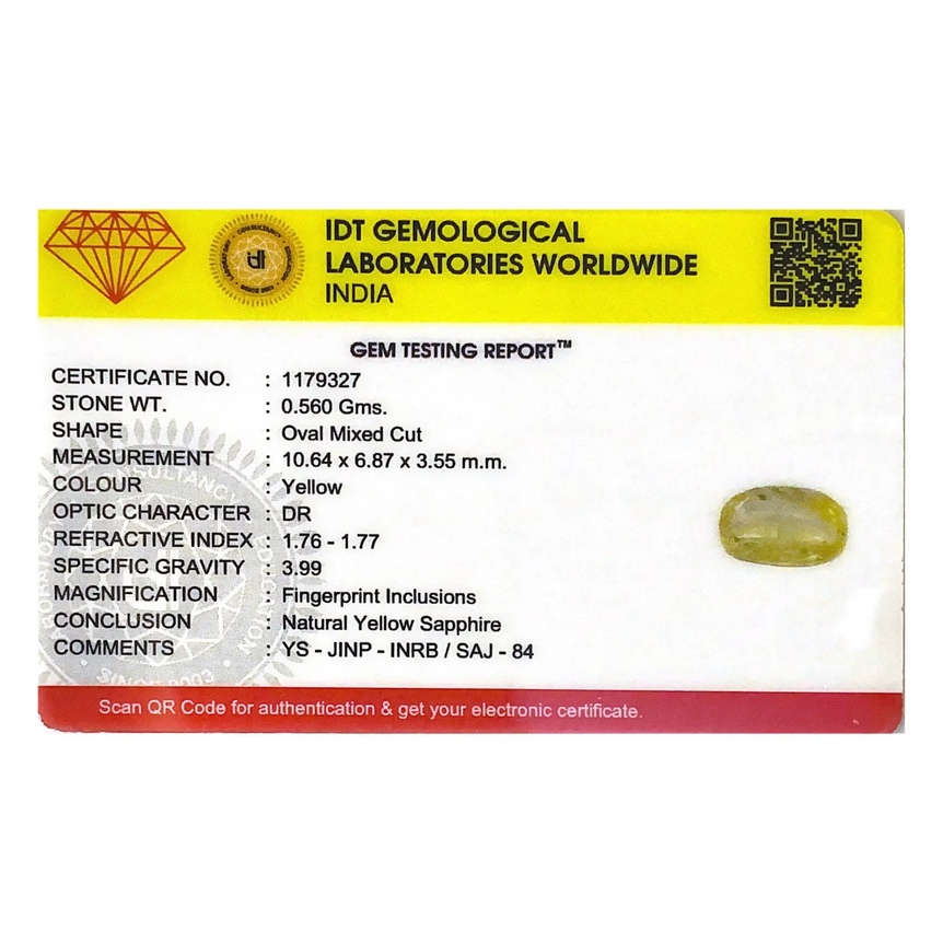 Yellow Sapphire - 2.8 Carat - Pramogh