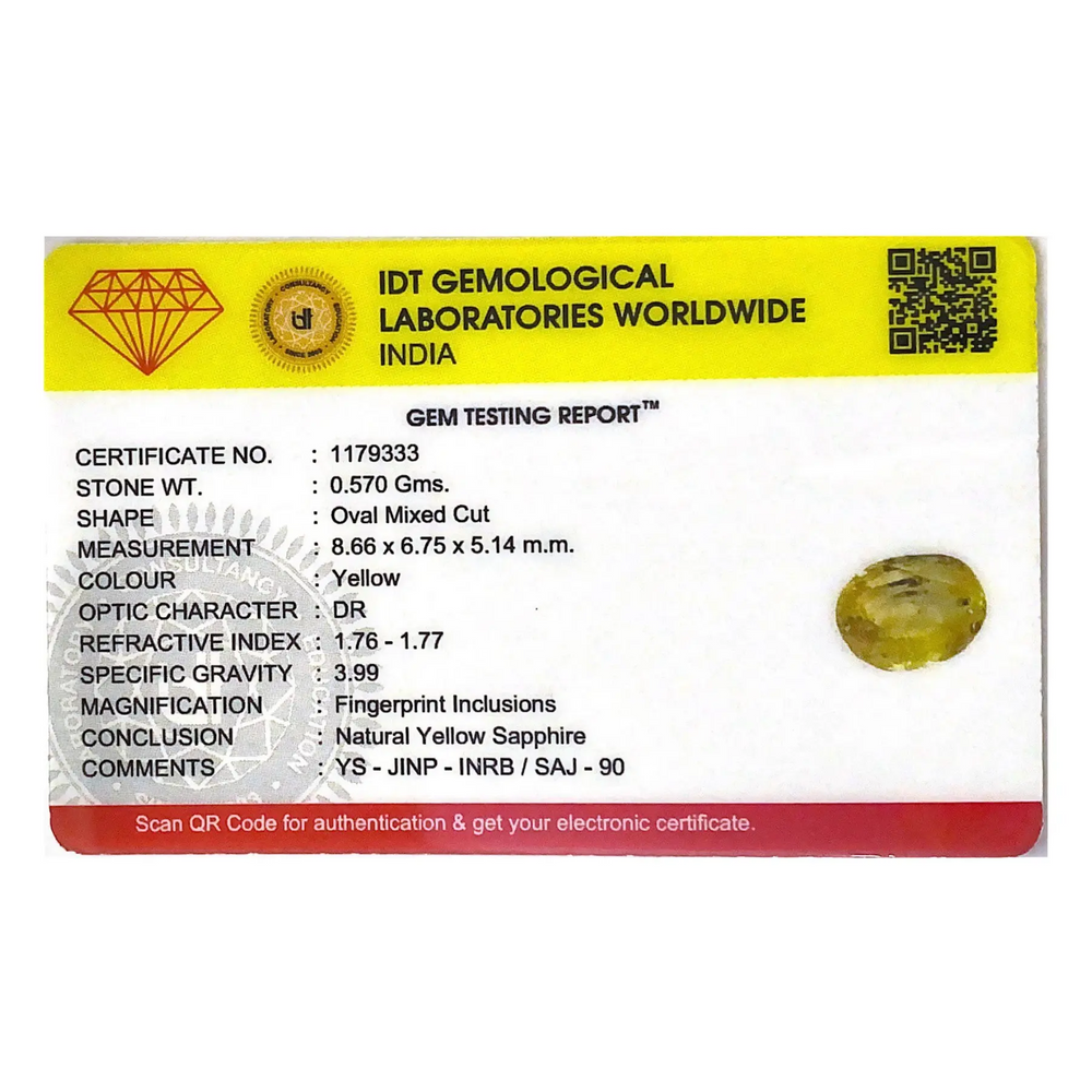 Yellow Sapphire - 2.85 Carat - Pramogh