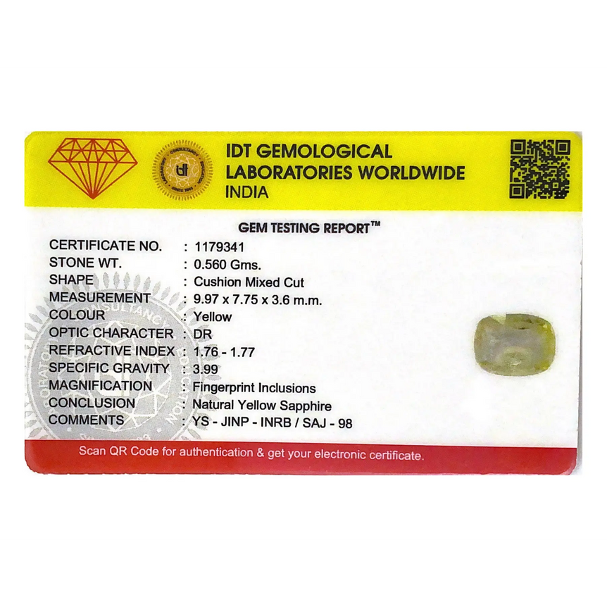 Yellow Sapphire - 2.8 Carat - Pramogh