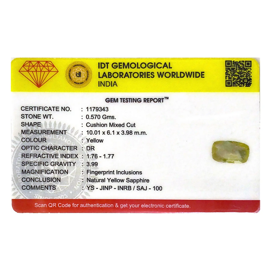Yellow Sapphire - 2.85 Carat - Pramogh