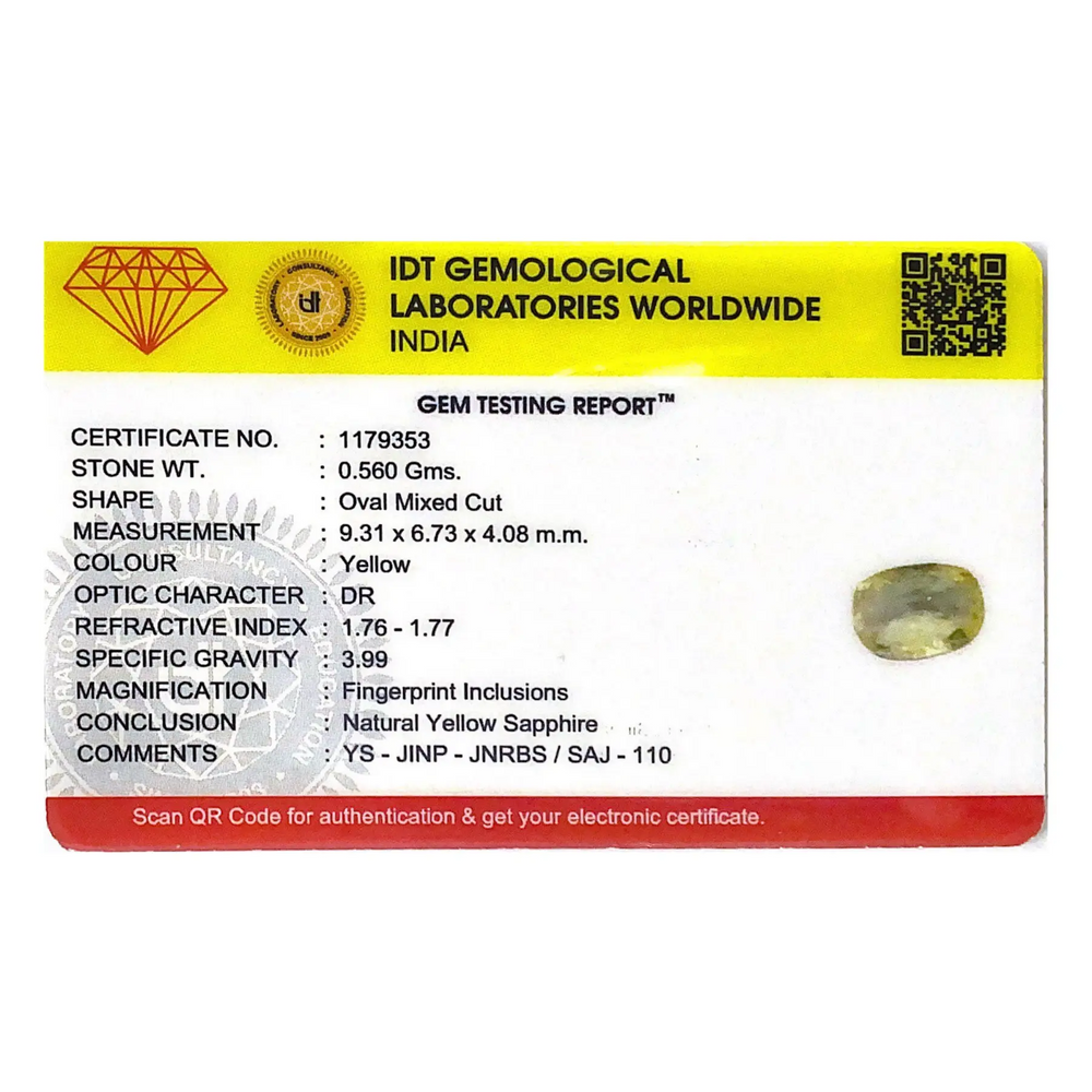 Yellow Sapphire - 2.8 Carat - Pramogh