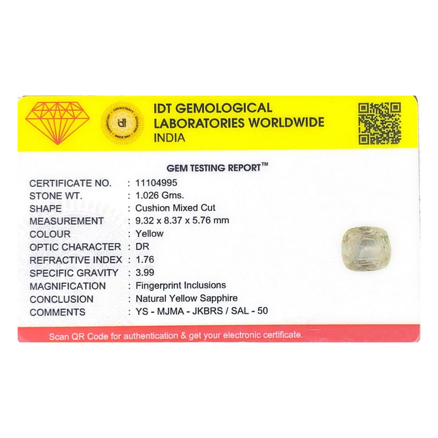 Yellow Sapphire - 5.13 Carat