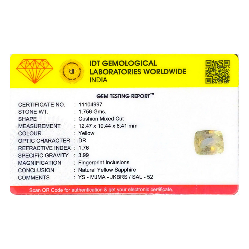 Yellow Sapphire - 8.78 Carat