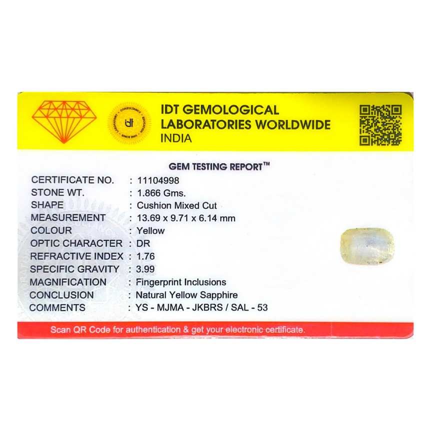 Yellow Sapphire - 9.33 Carat