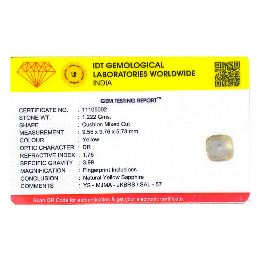Yellow Sapphire - 6.11 Carat
