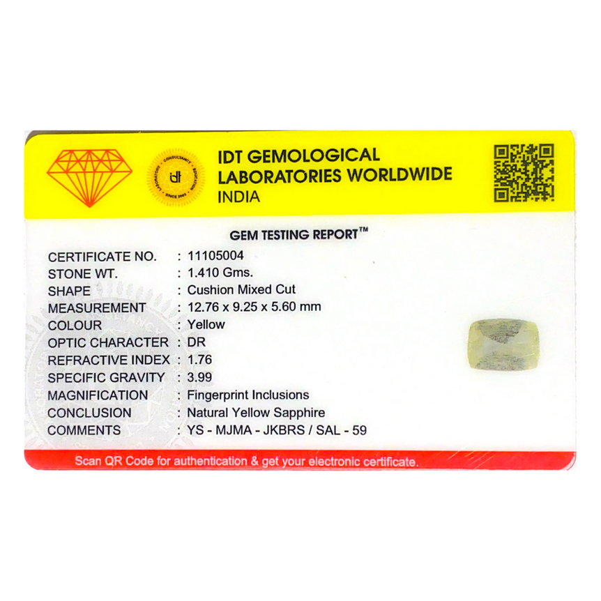 Yellow Sapphire - 7.05 Carat