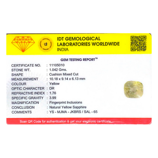 Yellow Sapphire - 5.21 Carat