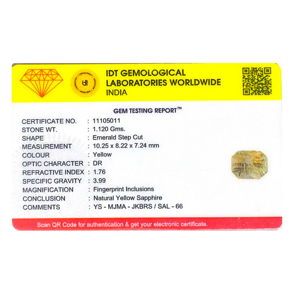 Yellow Sapphire - 5.6 Carat