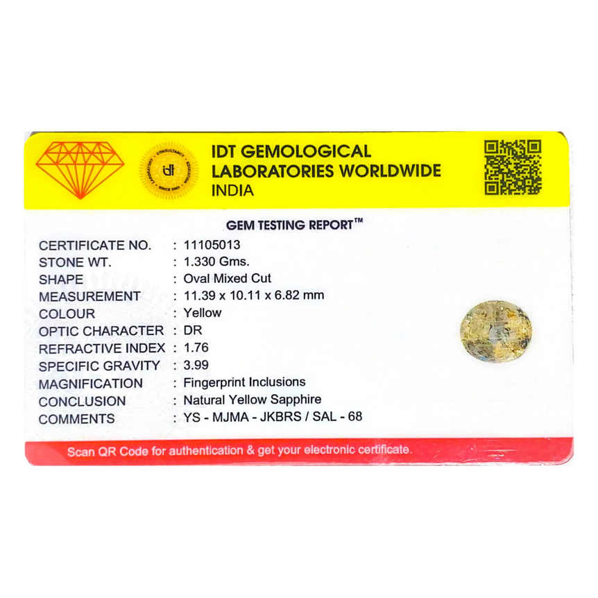 Yellow Sapphire - 6.65 Carat