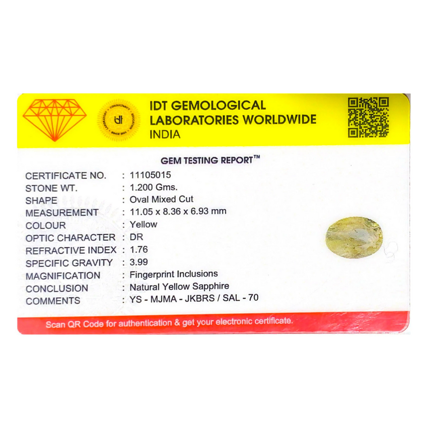 Yellow Sapphire - 6 Carat