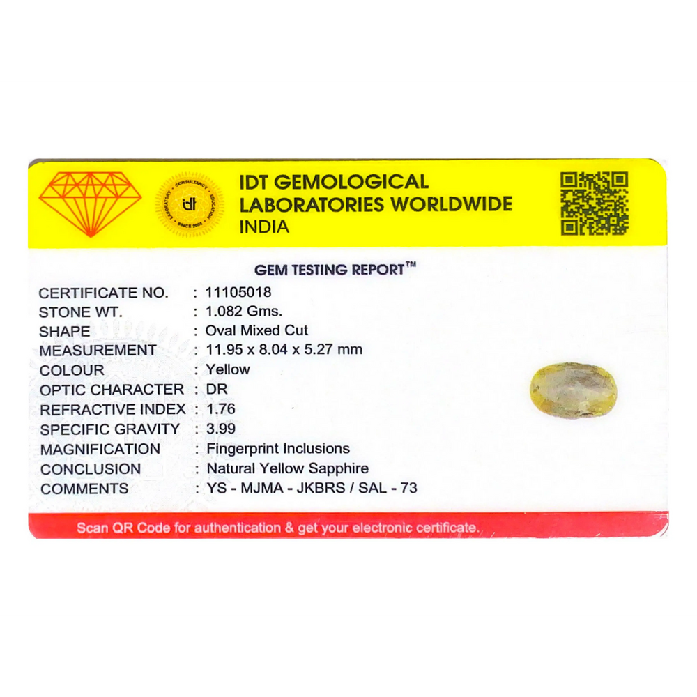 Yellow Sapphire - 5.41 Carat