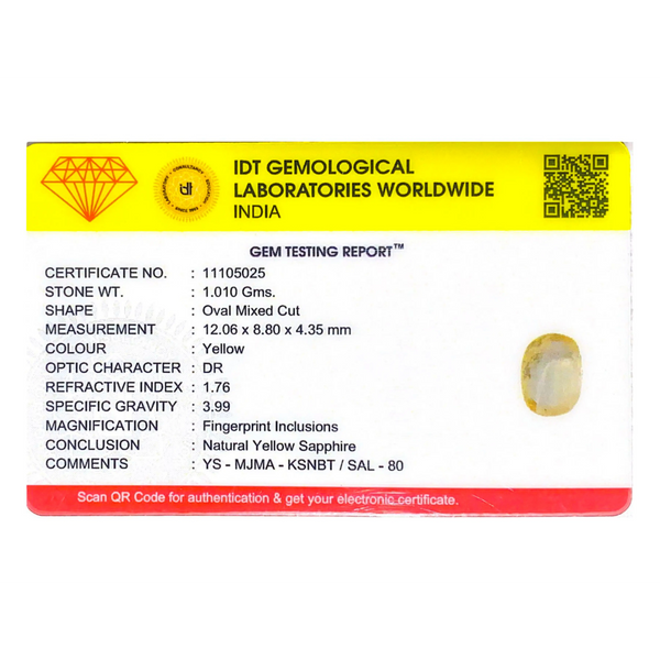 Yellow Sapphire - 5.05 Carat