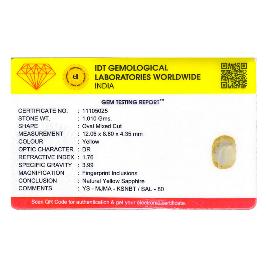 Yellow Sapphire - 5.05 Carat