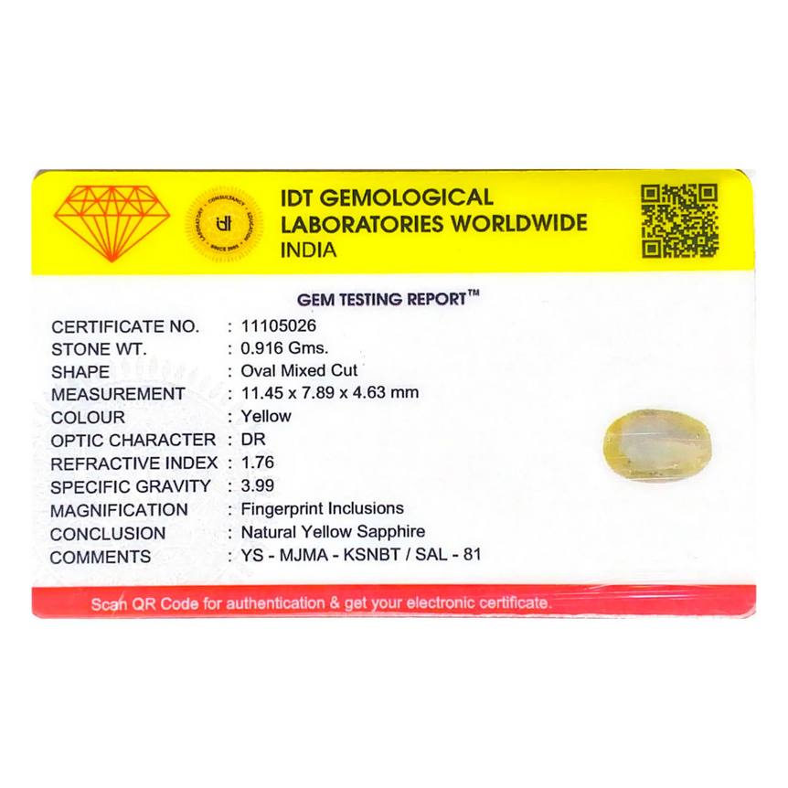 Yellow Sapphire - 4.58 Carat