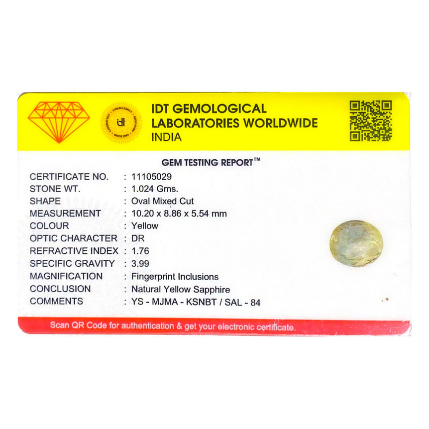 Yellow Sapphire - 5.12 Carat