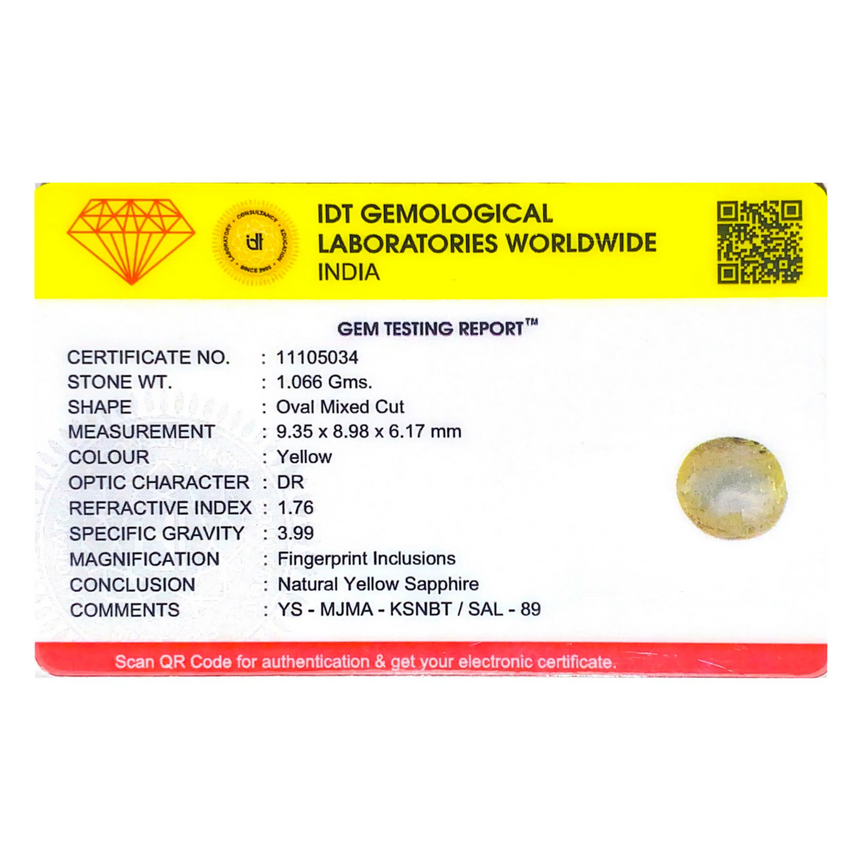 Yellow Sapphire - 5.33 Carat