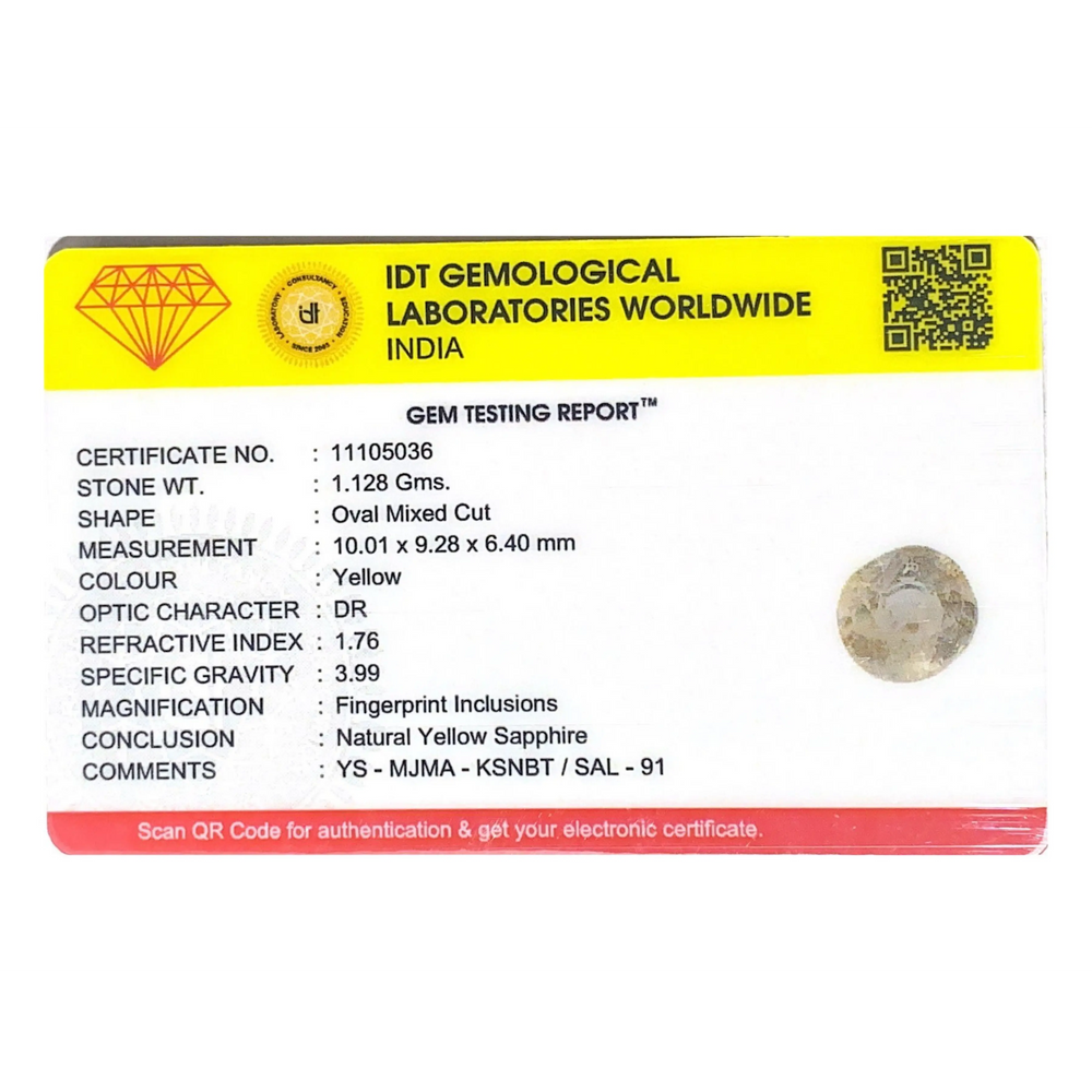 Yellow Sapphire - 5.64 Carat