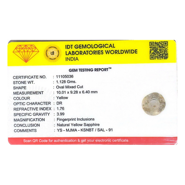 Yellow Sapphire - 5.64 Carat