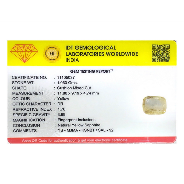 Yellow Sapphire - 5.3 Carat