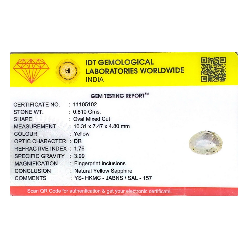 Yellow Sapphire - 4.05 Carat