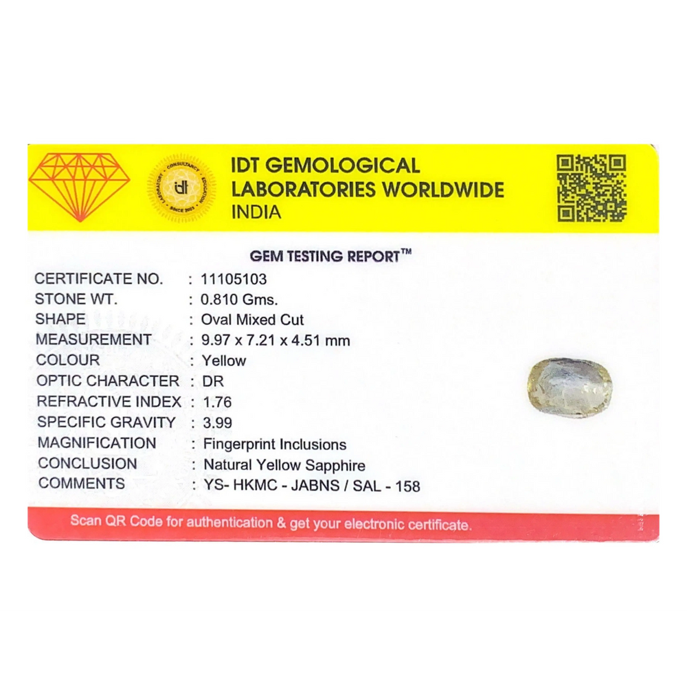 Yellow Sapphire - 4.05 Carat