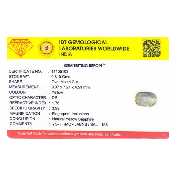 Yellow Sapphire - 4.05 Carat