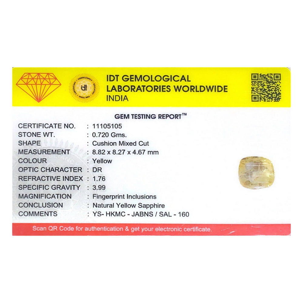 Yellow Sapphire - 3.6 Carat