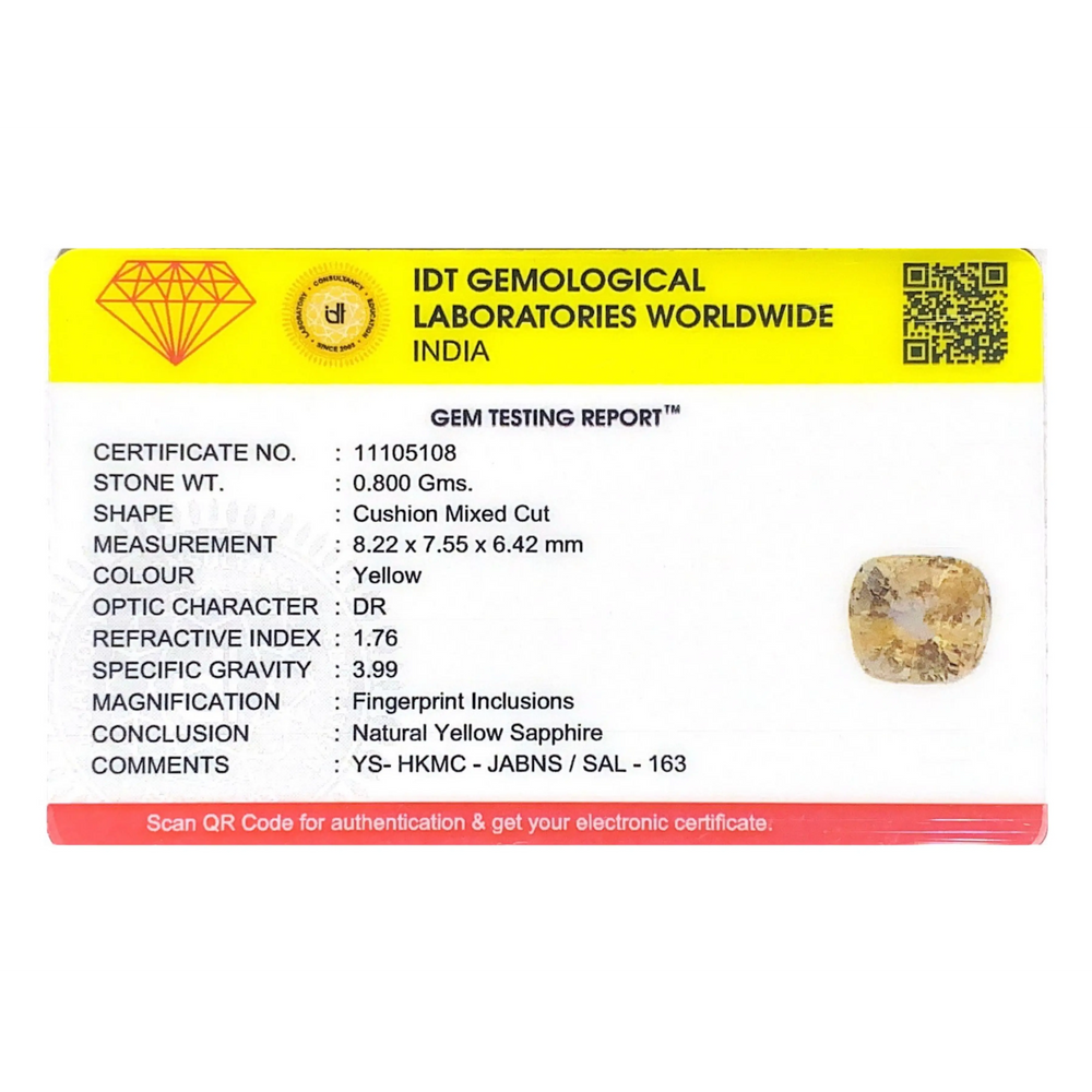 Yellow Sapphire - 4 Carat