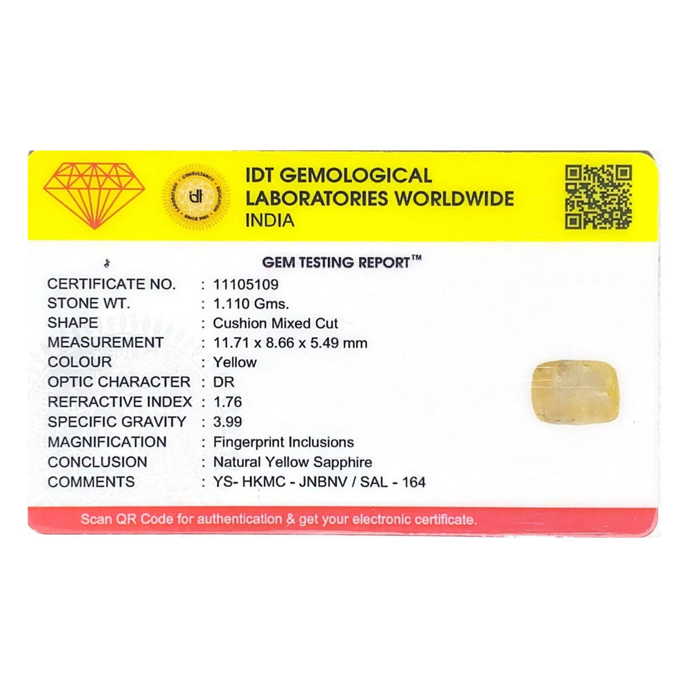 Yellow Sapphire - 5.55 Carat