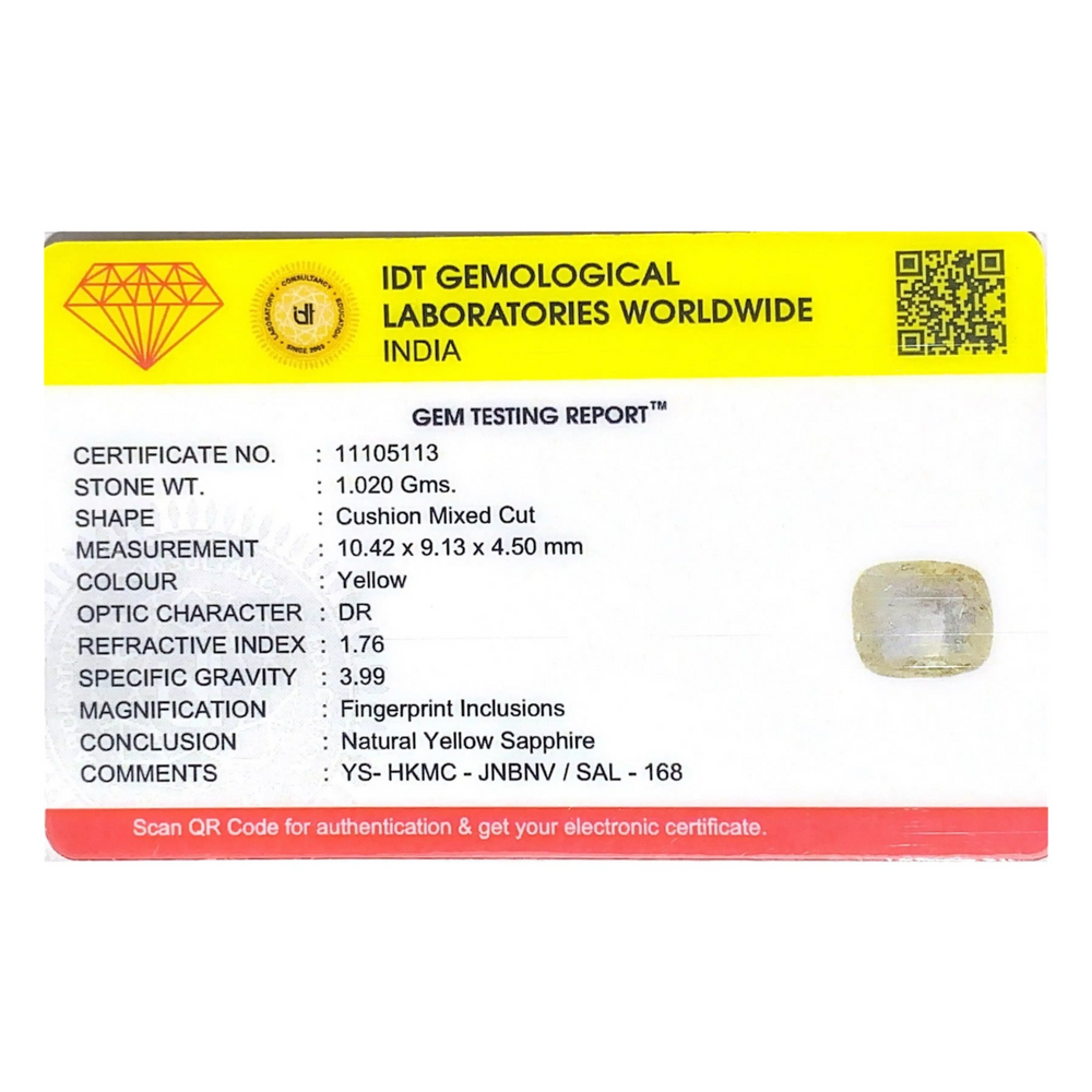 Yellow Sapphire - 5.1 Carat